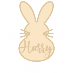 3mm mdf Layered Personalised Bunny Bauble Personalised and Bespoke