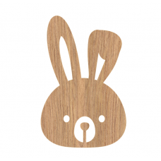 4mm Oak Veneer Bunny Head Nursery Wall Art Animal Shapes