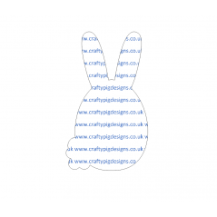 25cm Acrylic Bunny Eared Egg Shape (Pack of 10) Basic Shapes
