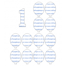 Acrylic Balloon Milestone Set with Number 1 Basic Shapes