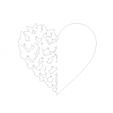 12cm Acrylic Butterfly Cut Out Heart  (Pack of 5) Basic Shapes