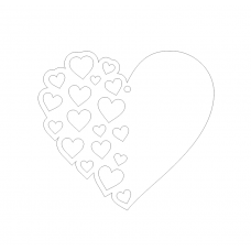 12cm Acrylic Heart Cut Out Heart  (Pack of 5) Basic Shapes