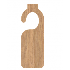 MDF, Oak or Acrylic Hook Door Hanger With Tab (PACK OF 5 ) Door Hangers