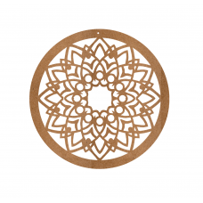 3mm mdf Mandala Circle Style 3 Circular / Round Plaques