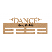 6mm MDF Personalised Dance Double Medal Hanger