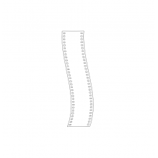 3mm White Cast Perspex Wavy Film Strip (pack of 5) Acrylic Keyrings / Tags