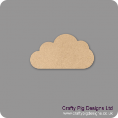 18mm Cloud 2 (by width) 18mm MDF Craft Shapes