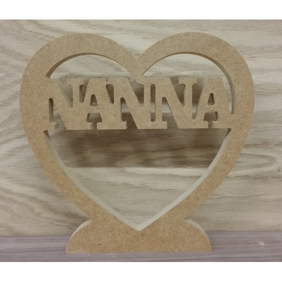 18mm Heart with Mum cut out Mother's Day