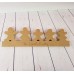 18mm  Engraved Gingerbread Family Christmas Shapes