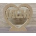 18mm Heart with Mum cut out Mother's Day