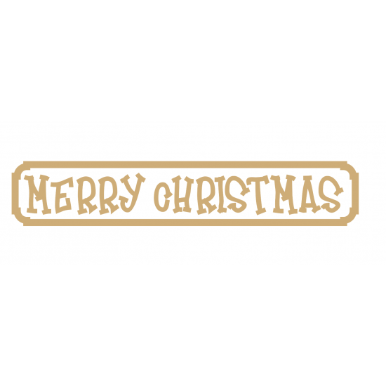 18mm Merry Christmas Street Sign (Funky Font) 18mm MDF Signs & Quotes