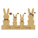 18mm Engraved Bunny Family Easter