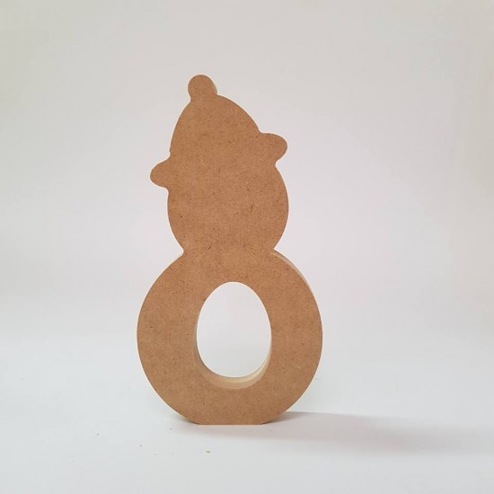 18mm Bobble Hat Snowman Egg Holder (Kinder or Cadbury) 18mm MDF Christmas