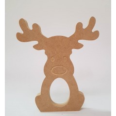 18mm Sitting Reindeer Shape (without egg hole) 18mm MDF Christmas