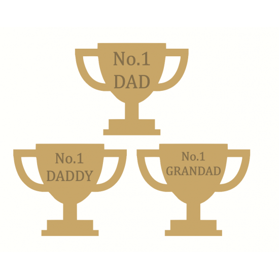 18mm Engraved Trophy Fathers Day