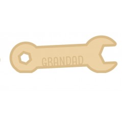 18mm Layered Fillable Spanner with name Fathers Day