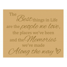 18mm Engraved Plaque - The Best things in Life, are the people we love Mother's Day