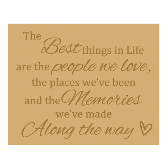 18mm Engraved Plaque - The Best things in Life, are the people we love Mother's Day