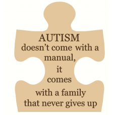 18mm Engraved Jigsaw - AUTISM - doesn't come with a manual 18mm MDF Engraved Craft Shapes