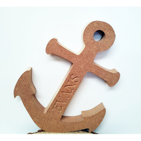 18mm MDF  Engraved Anchor Personalised and Bespoke