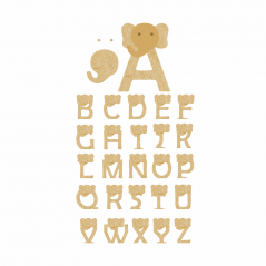 18mm 3D Elephant Letters 18mm MDF Letters and Numbers
