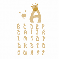 18mm 3D Giraffe Letters 18mm MDF Letters and Numbers