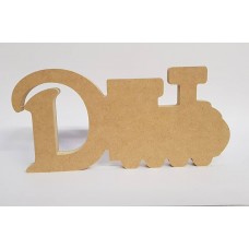 18mm Freestanding Train and Letter 18mm MDF Craft Shapes