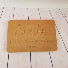 18mm Engraved Santa Stop Here For Block Personalised and Bespoke