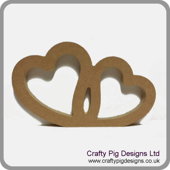 18mm Joined Hollow Hearts (by height) 18mm MDF Craft Shapes