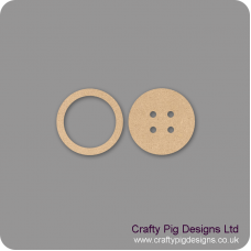 18mm MDF Button (2 parts) with 3mm top 18mm MDF Craft Shapes