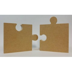 18mm Freestanding Jigsaw Pieces (2 piece set) 18mm MDF Interlocking Craft Shapes