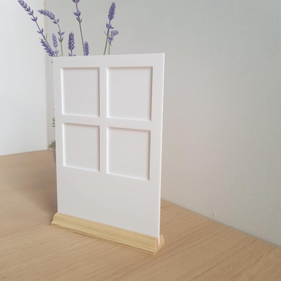 3mm A4 White Acrylic Polaroid Holder with Full Width Stand Photo Frames