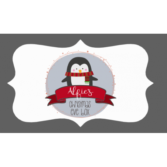 3mm Acrylic Box Topper / Penguin Design Personalised and Bespoke