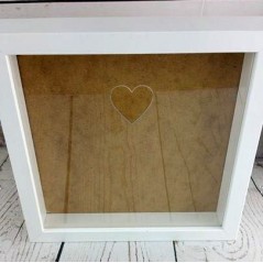 Blank Acrylic Front for IKEA Ribba or Sannahed Frame - with heart cut out Basic Shapes - Square Rectangle Circle