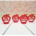 3mm Red Acrylic Apples - choose from options Teachers
