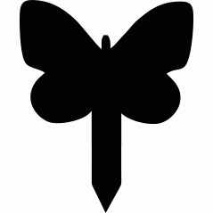 3mm Acrylic OR mdf Butterfly On Stake Shape Basic Shapes