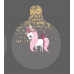 Printed Glittery Unicorn Bauble on frosted acrylic Christmas Baubles