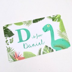 Personalised Printed Dinosaur Door Plaque Personalised and Bespoke
