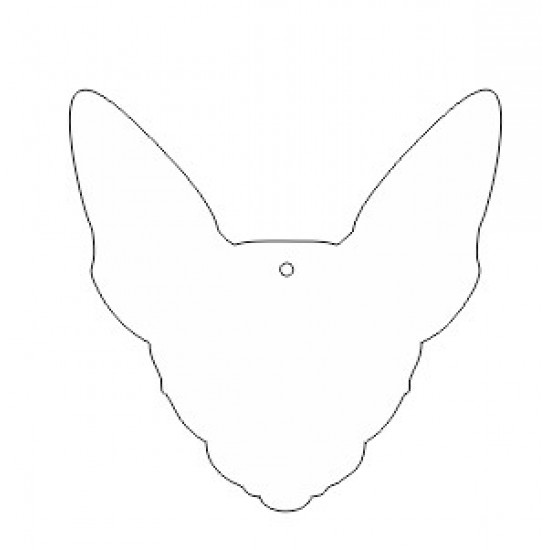 10cm Acrylic Sphynx Cat Head Shape Christmas Acrylic
