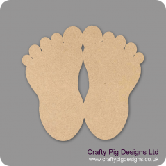 3mm MDF Baby Feet (PACK OF 5) Baby Shapes