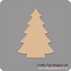 3mm MDF Christmas Tree (Pack of 5) Christmas Shapes