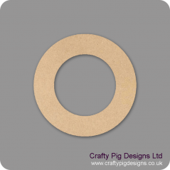 3mm MDF Circular Wreath with centre cut out Basic Plaque Shapes