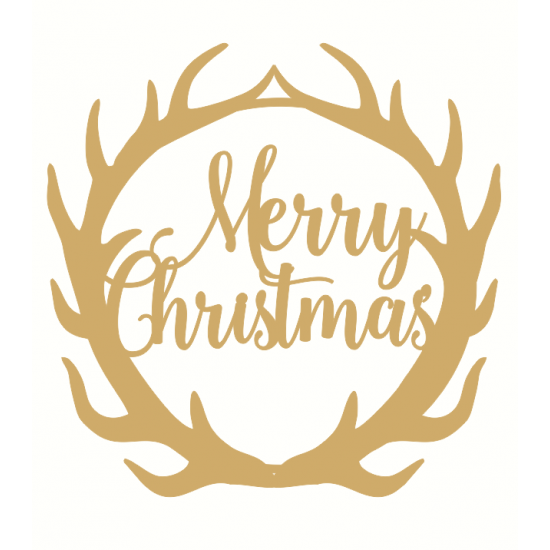 Merry Christmas Antler Plaque Christmas Quotes & Signs