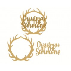 Layered Christmas at the name Antler Plaque Personalised and Bespoke