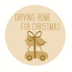 3mm mdf Layered Driving Home For Christmas Circle Halloween