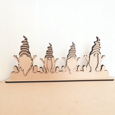 4mm MDF Layered Gnome Family on Plinth on Base 