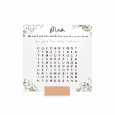 Printed IKEA Ribba or Sannahed Replacement Front Acrylic - Word Search 2021 Design 2 Mother's Day