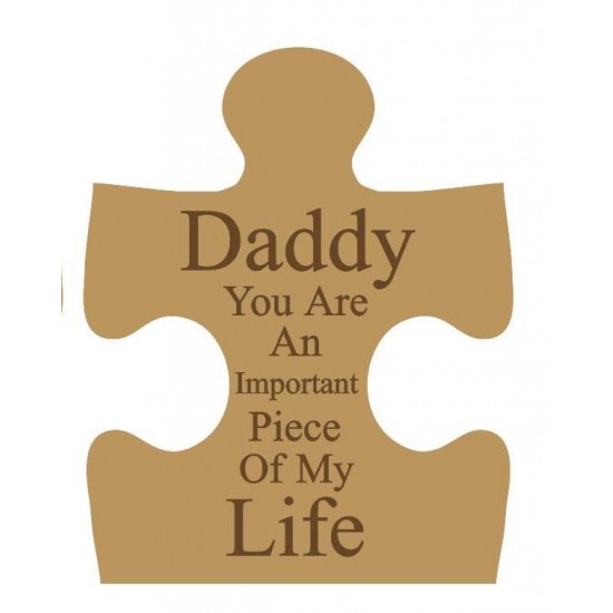 18mm Jigsaw Engraved (Daddy You Are An Important Piece Of My Life)(choose from options) Fathers Day