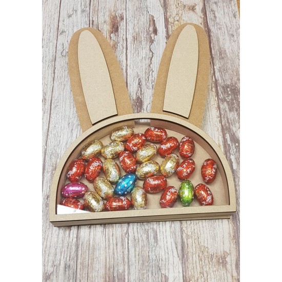 18mm Fillable Easter Bunny Head Chocolate Egg Drop Box Easter