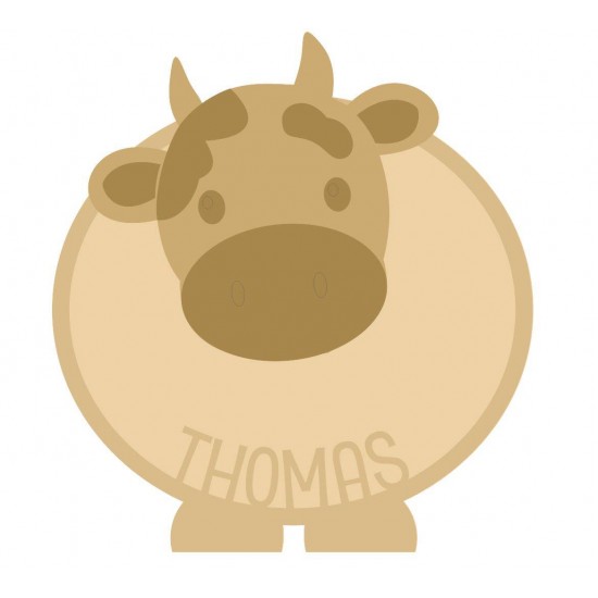 18mm Layered Fillable Cow with name Shape Easter
